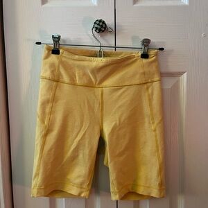Outdoor Voices Yellow Bike Shorts 5”